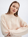 Orsay Бежова дамска рокля-пуловер ORSAY