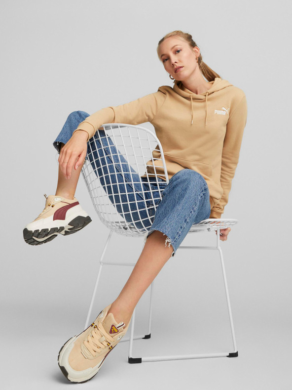 Puma Бежова дамска блуза с качулка Puma