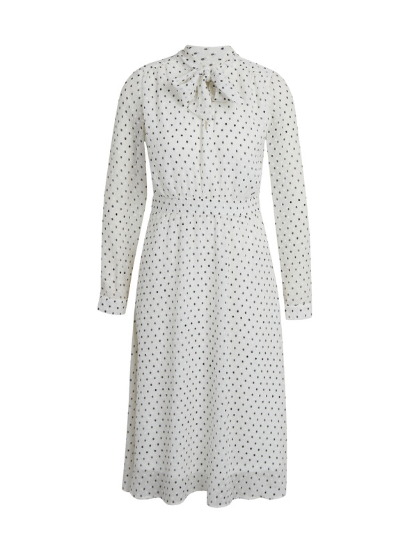 Orsay Кремава дамска рокля на точки ORSAY