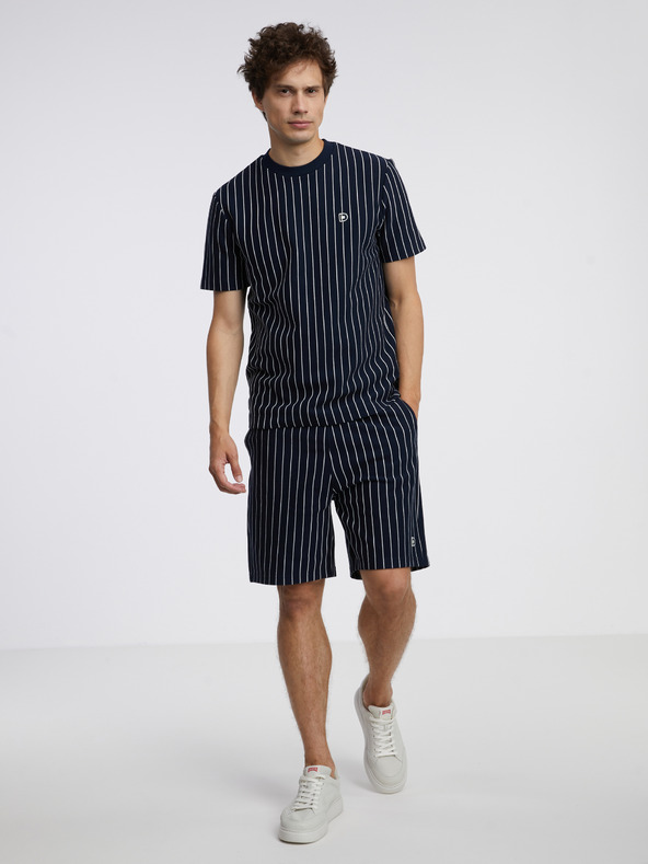 Tom Tailor Denim Тъмно синя мъжка тениска на райета Tom Tailor Denim