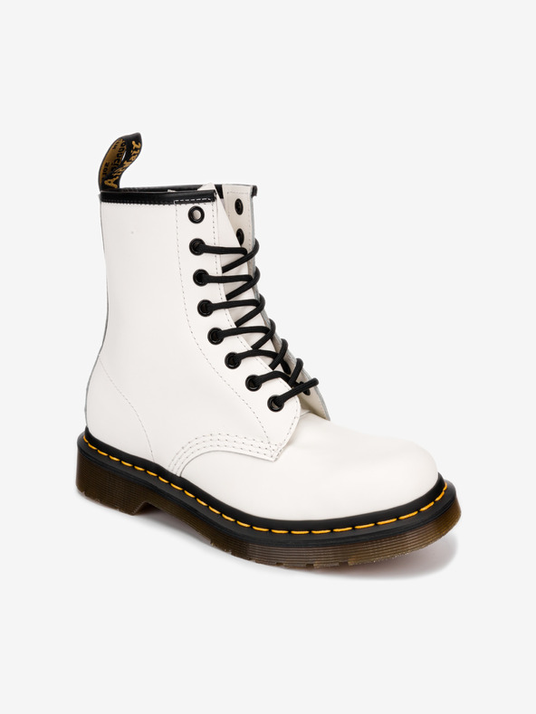 Dr. Martens Бели дамски кожени боти Dr. Martens 1460