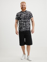 Versace Jeans Couture Черна мъжка тениска с щампа Versace Jeans Couture