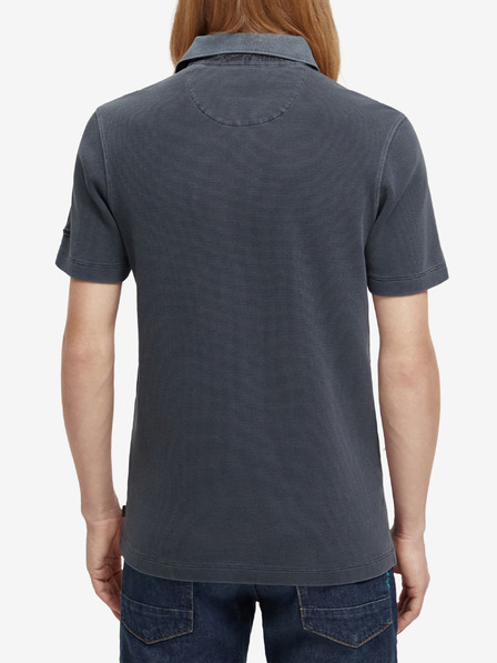 Scotch & Soda Тъмносиня мъжка поло риза Scotch & Soda Garment Dye