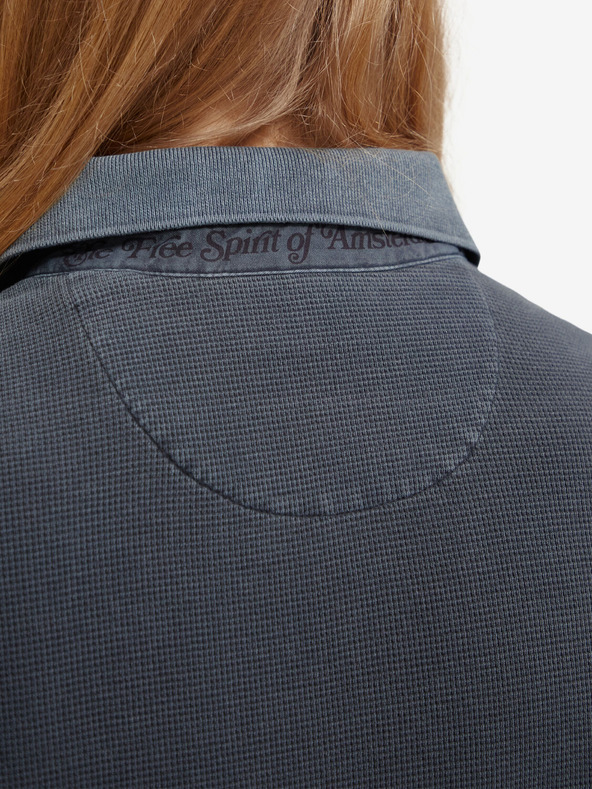 Scotch & Soda Тъмносиня мъжка поло риза Scotch & Soda Garment Dye