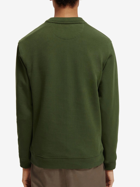 Scotch & Soda Тъмнозелен мъжки суитчър Scotch & Soda Essentials