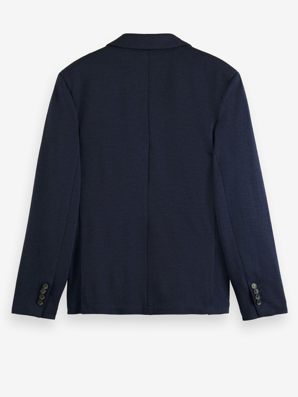 Scotch & Soda Тъмно син мъжки блейзър от вълна Scotch & Soda Unconstructed
