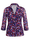 Orsay Лилава дамска блуза на цветя ORSAY