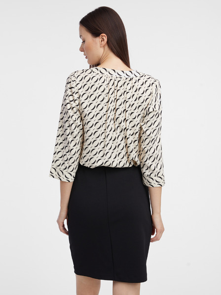 Orsay Бежова дамска блуза с десен ORSAY