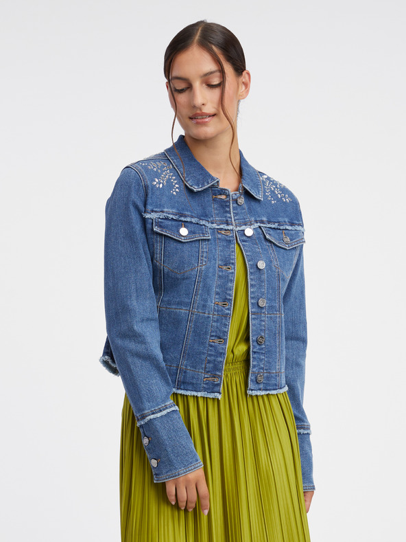 Orsay Синьо дамско дънково яке ORSAY