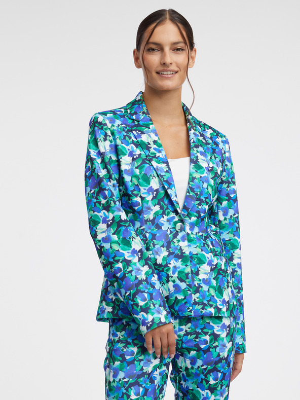 Orsay Зелено-синьо дамско сако на цветя ORSAY