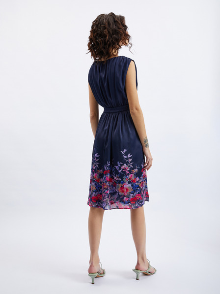 Orsay Тъмносиня дамска рокля на цветя ORSAY