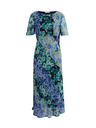 Orsay Синя дамска миди рокля на цветя ORSAY