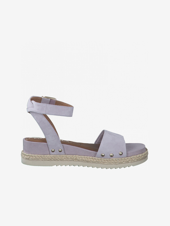 Tamaris Светлолилави дамски кожени сандали Tamaris