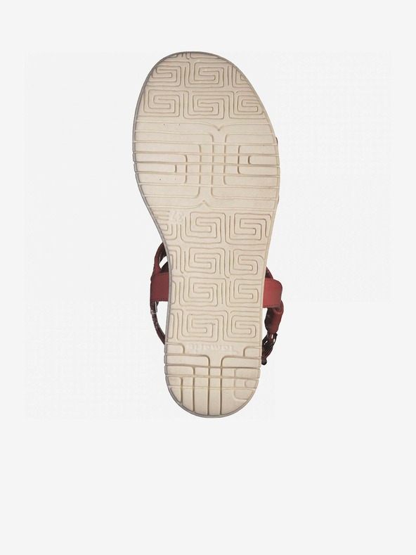 Tamaris Коралови дамски кожени сандали Tamaris