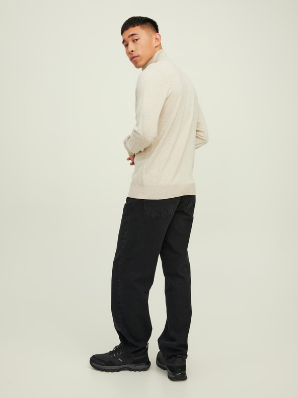 Jack & Jones Бежов мъжки пуловер Jack & Jones Emil