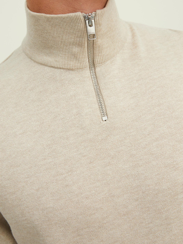 Jack & Jones Бежов мъжки пуловер Jack & Jones Emil