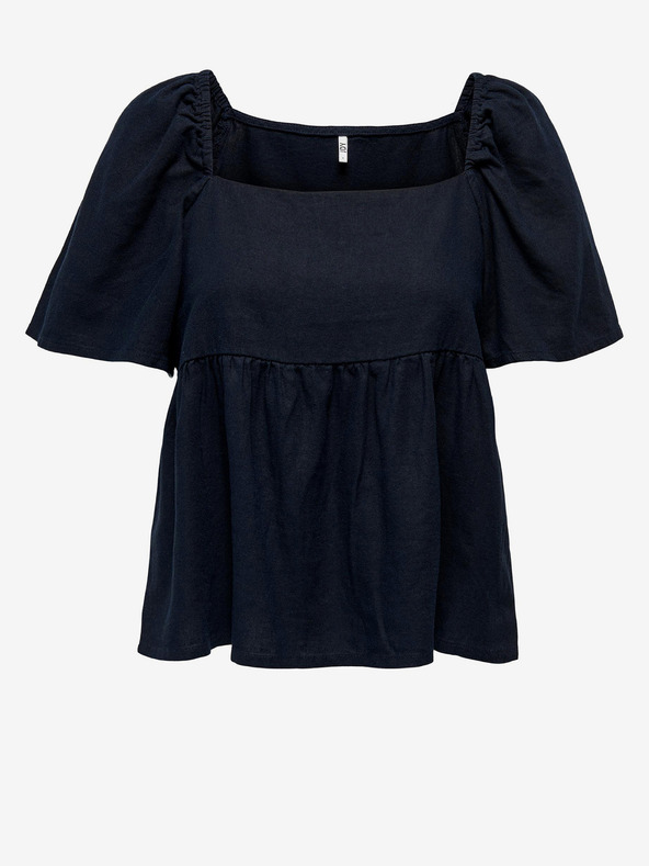 Jacqueline de Yong Тъмносин дамски ленен топ JDY Say