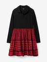 Desigual Червено-черна карирана дамска рокля Desigual Harryst