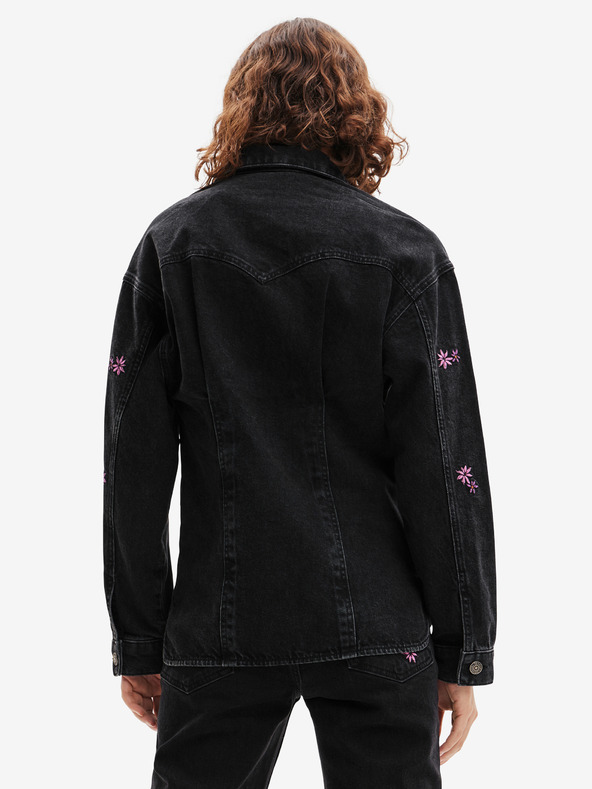 Desigual Черно дамско дънково яке Desigual Arkansas
