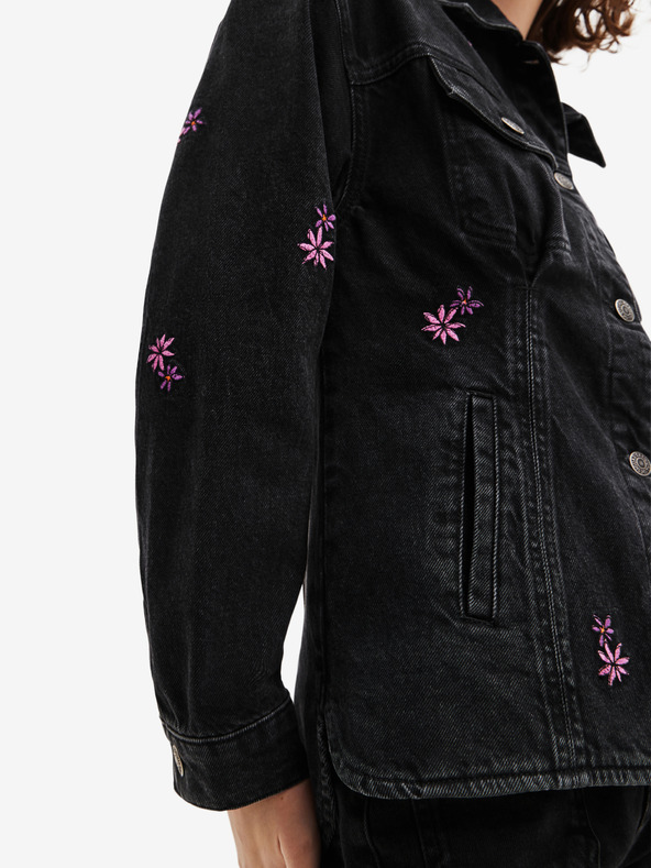 Desigual Черно дамско дънково яке Desigual Arkansas