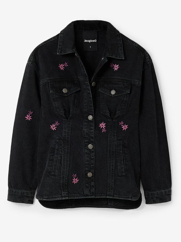 Desigual Черно дамско дънково яке Desigual Arkansas