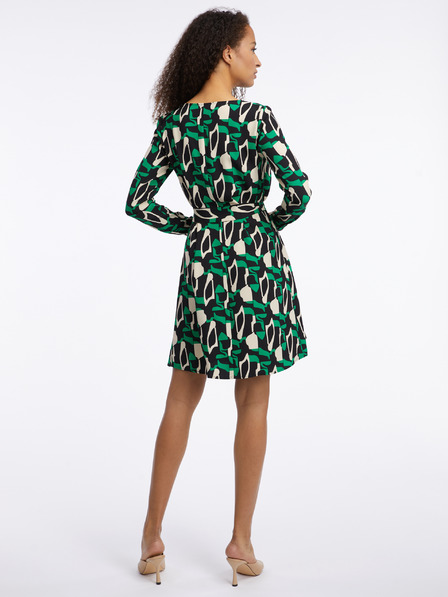 Orsay Зелена дамска рокля с десен ORSAY