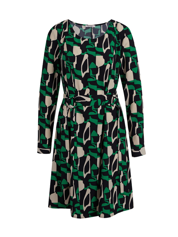 Orsay Зелена дамска рокля с десен ORSAY