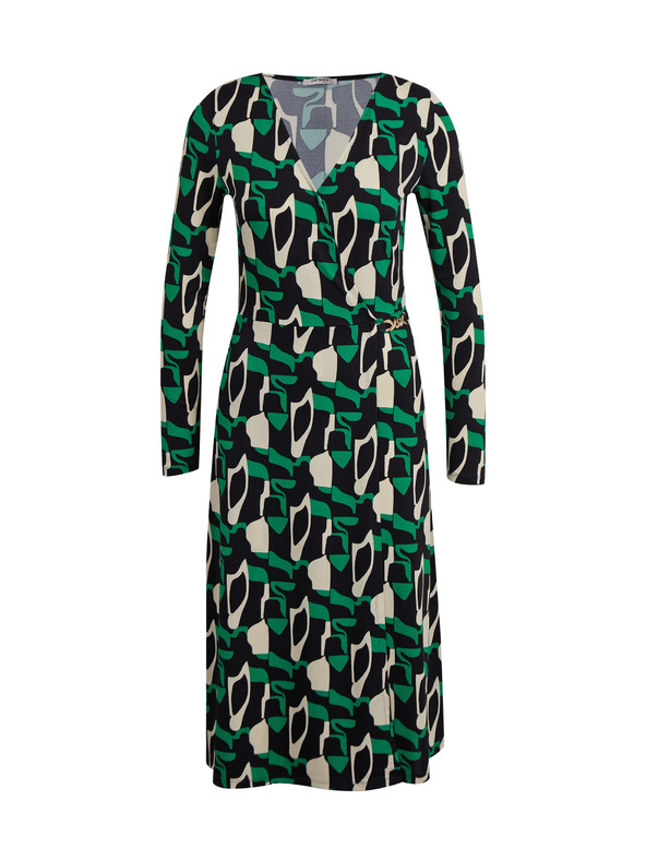 Orsay Зелена дамска рокля с десен ORSAY