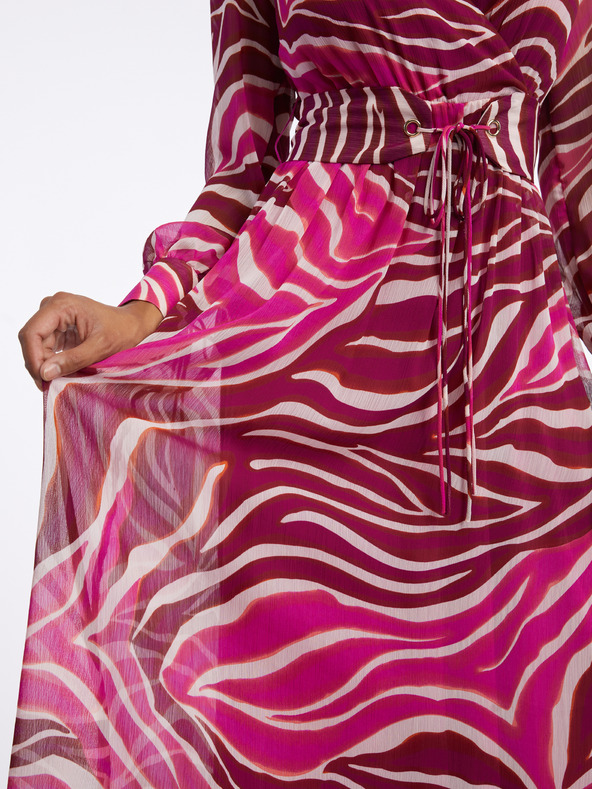 Orsay Винено-розова дамска макси рокля с десен ORSAY