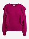 Orsay Тъмно-розов дамски пуловер с волани ORSAY