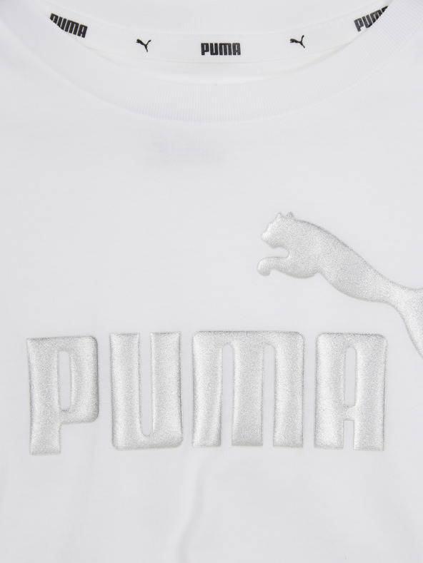 Puma Бяла тениска за момичета Puma ESS+