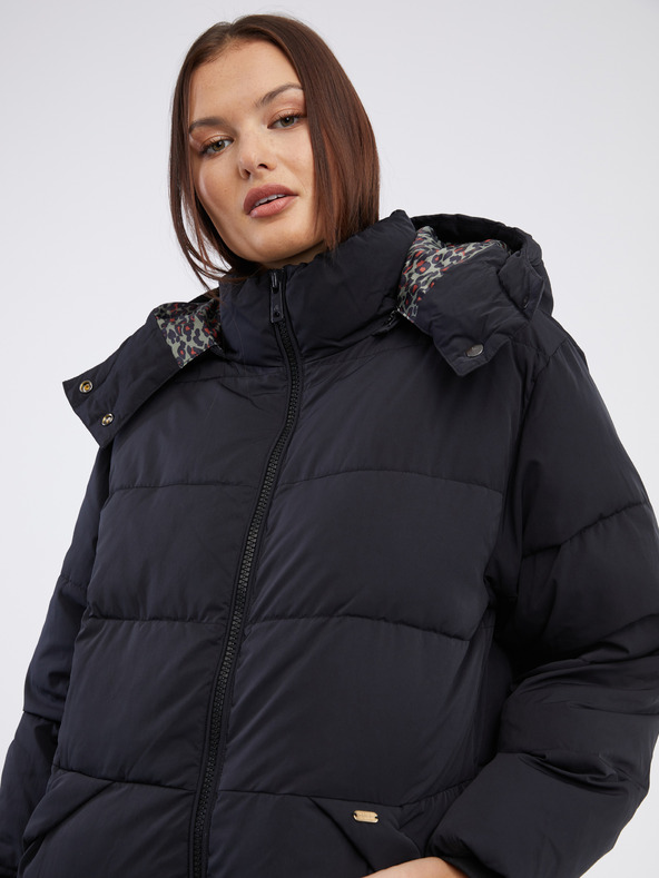 Scotch & Soda Черно дамско палто Scotch & Soda