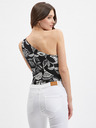 Orsay Бяло-черно дамско боди на цветя ORSAY
