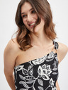 Orsay Бяло-черно дамско боди на цветя ORSAY