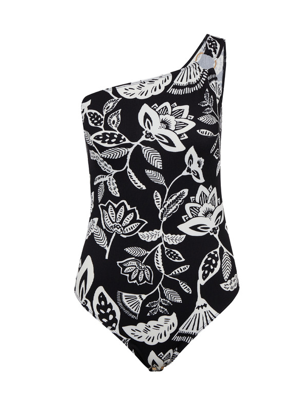 Orsay Бяло-черно дамско боди на цветя ORSAY