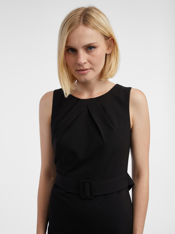 Orsay Черна дамска рокля по тялото ORSAY