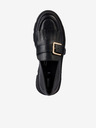 Geox Черни дамски кожени мокасини на платформа Geox Vilde