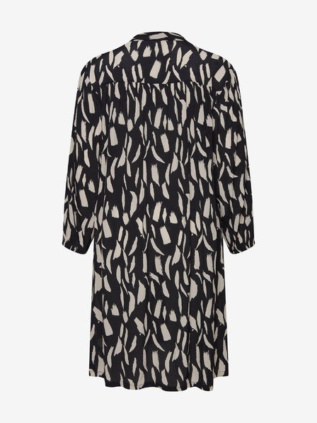 Fransa Кремаво-черна шарена риза с три четвърти ръкави Fransa