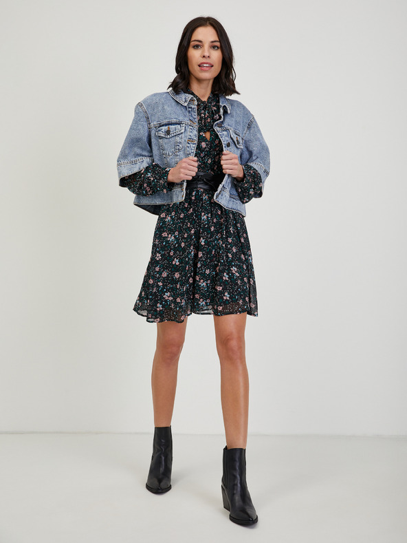 Orsay Черна дамска рокля на цветя ORSAY