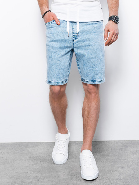 Ombre Clothing Светлосини мъжки къси панталони от деним Ombre Clothing W363