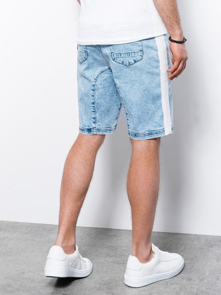 Ombre Clothing Светлосини мъжки къси панталони от деним Ombre Clothing W363