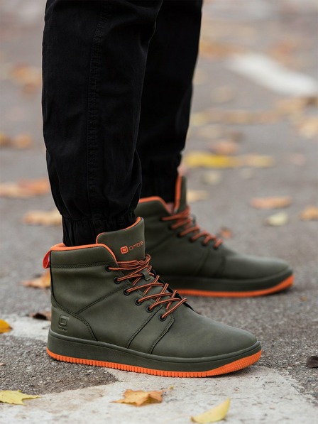 Ombre Clothing Мъжки маратонки до глезена в цвят каки T311