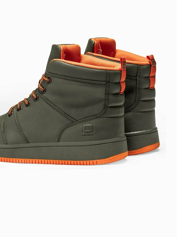 Ombre Clothing Мъжки маратонки до глезена в цвят каки T311