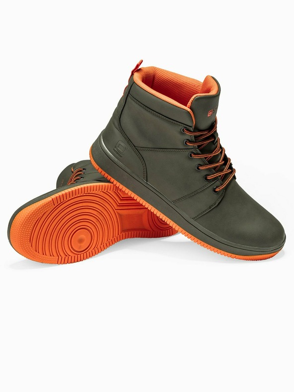 Ombre Clothing Мъжки маратонки до глезена в цвят каки T311