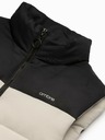 Ombre Clothing Черно-бежова мъжка ватирана жилетка Ombre Clothing