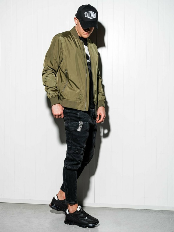 Ombre Clothing Мъжко леко яке в цвят каки C439