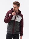 Ombre Clothing Мъжко преходно яке в сиво и бордо C447 Ombre Clothing