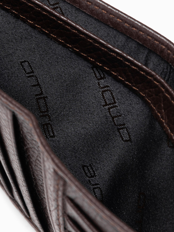 Ombre Clothing Мъжки кожен портфейл - бронзов A608