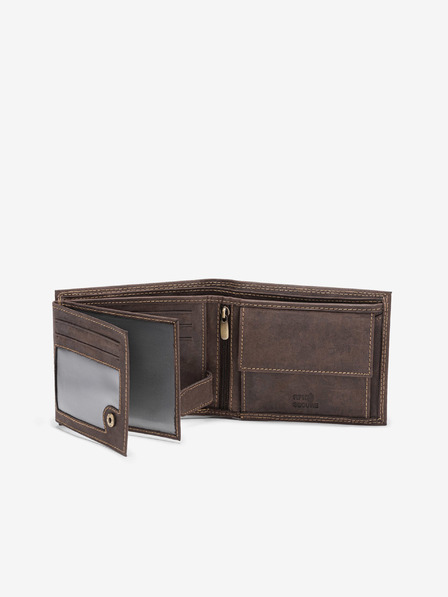 Ombre Clothing Мъжки кожен портфейл - кафяв A092