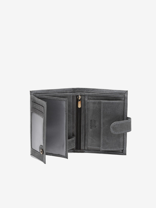 Ombre Clothing Мъжки кожен портфейл - черен A091